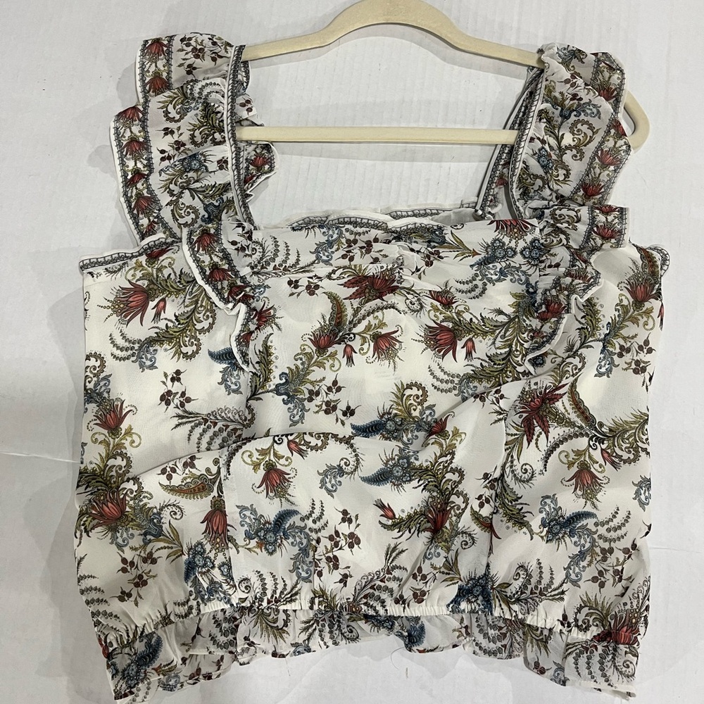 MAX STUDIO RUFFLE SLEEVE TOP NEW WITH TAG - Picture 2 of 16